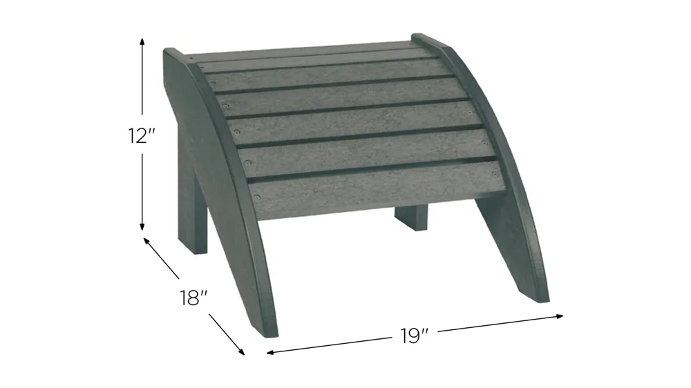 Generation Recycled Outdoor Adirondack Footstool Dimensions