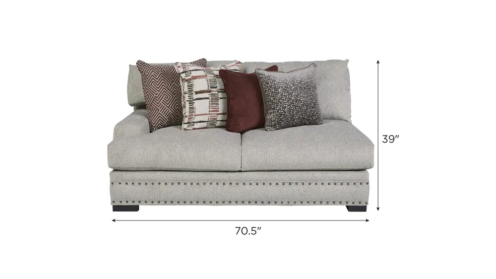 Bayside Left Arm Facing Loveseat Dimensions