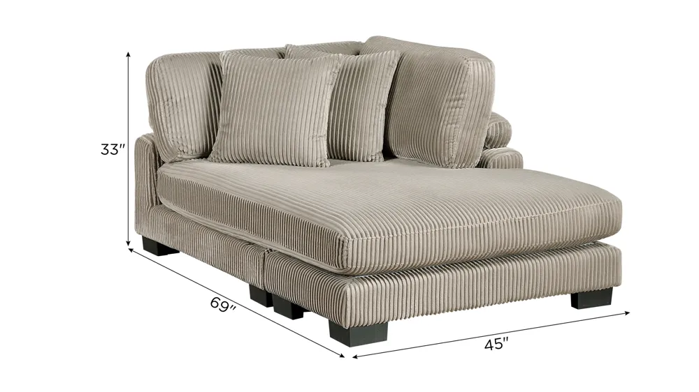 Maverick Reversible Chaise Dimensions