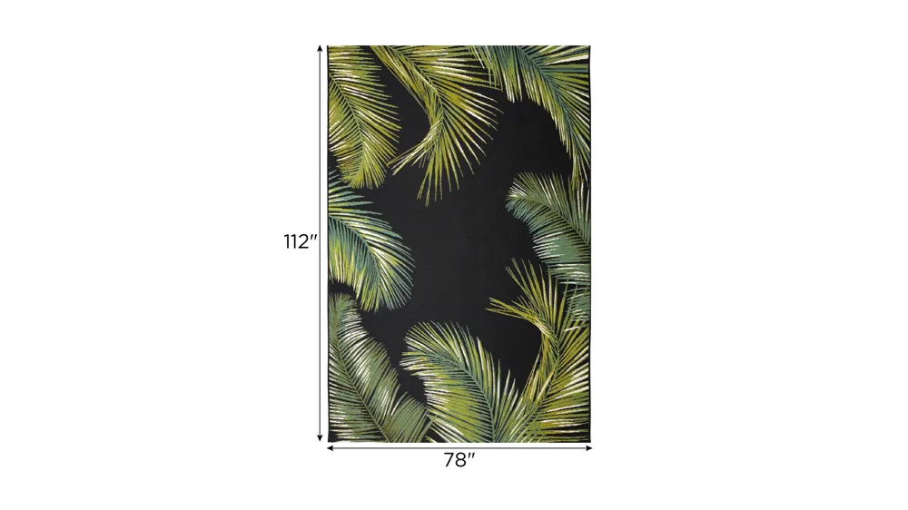 Marina Palm Border Indoor/Outdoor Area Rug Dimensions