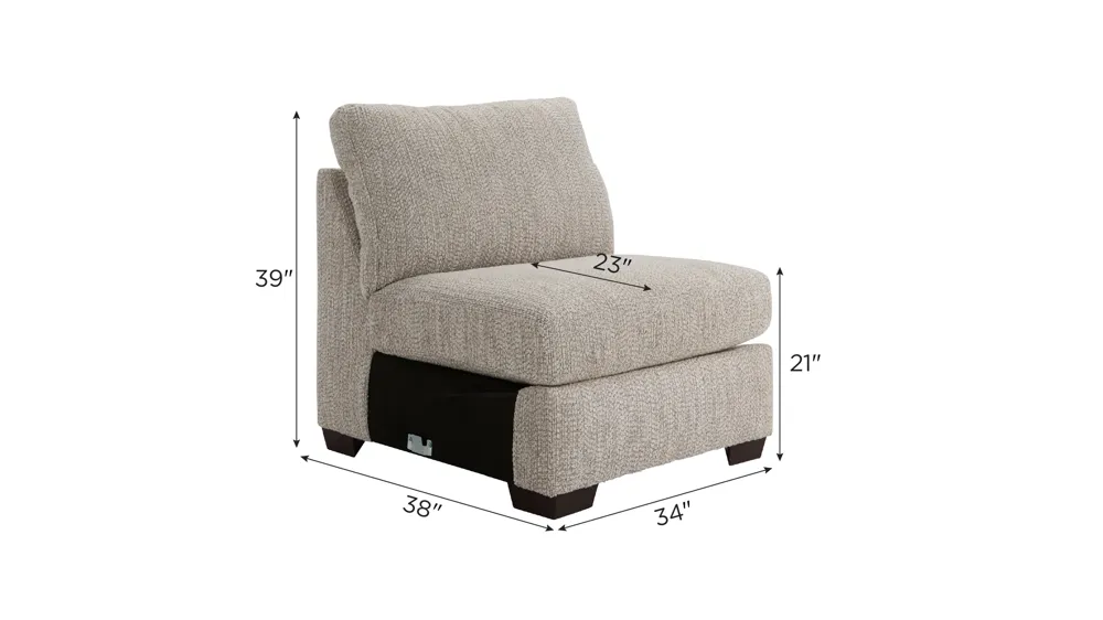 Becker Armless Chair Dimensions