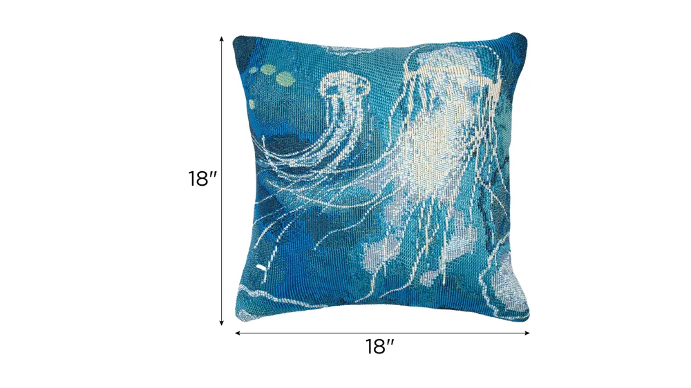 Marina Jelly Fish Indoor/Outdoor Pillow Dimensions
