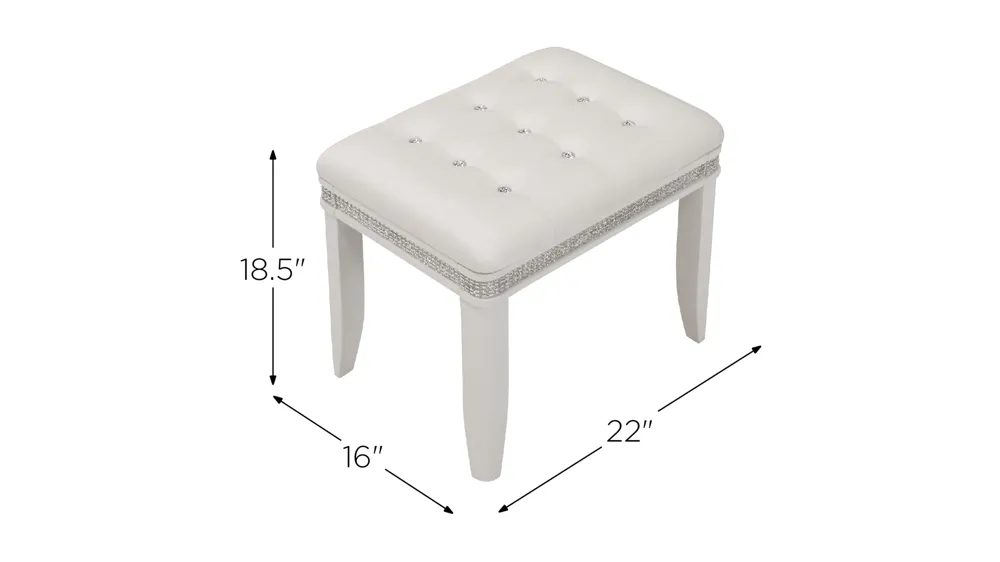 Carmelita Vanity Stool Dimensions