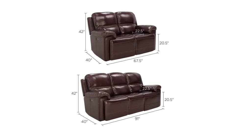 Harding Living Room Set Dimensions