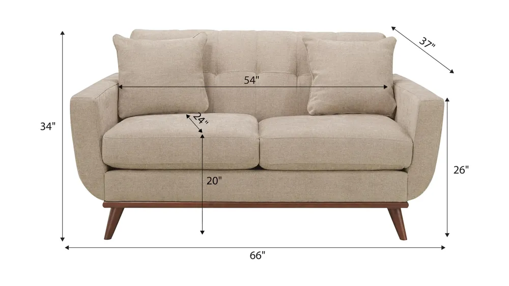 Milo Loveseat Dimensions