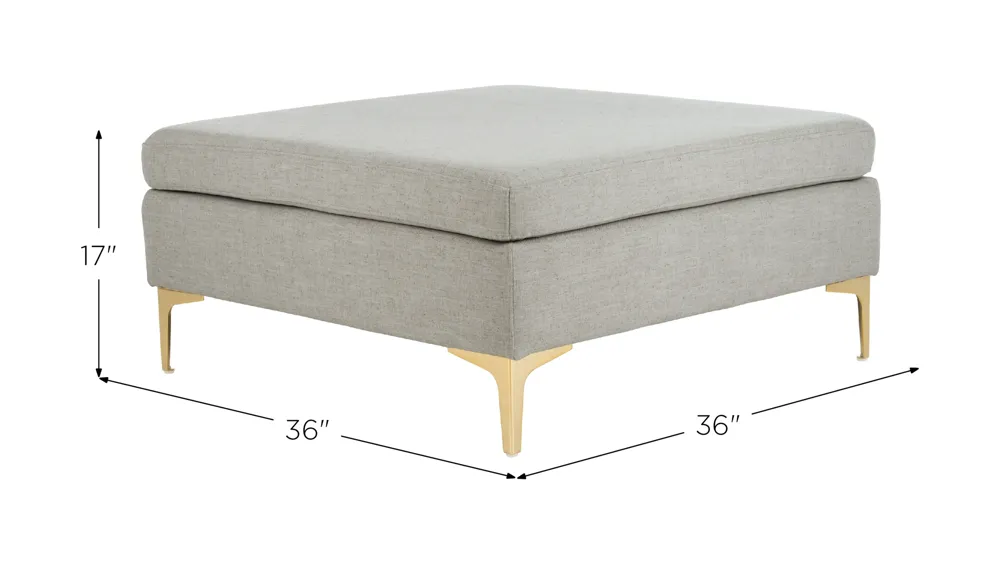 Gina Square Ottoman Dimensions