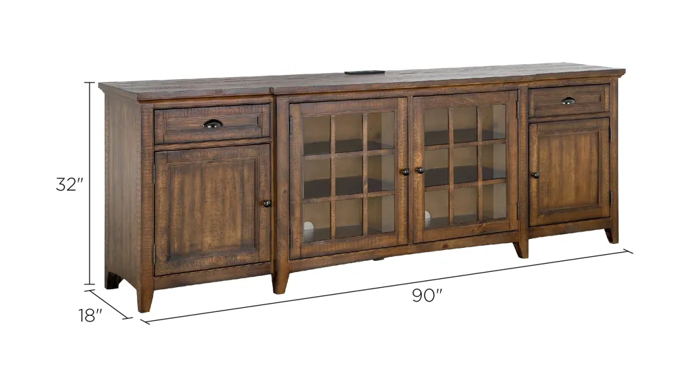 Ivy Ridge 90" TV Console Dimensions