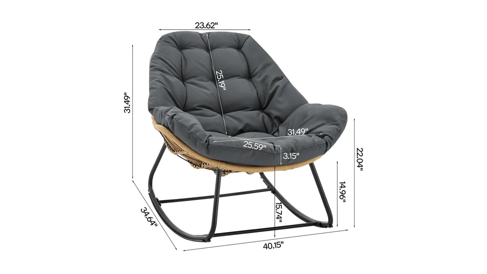 Benson 3 Pc Patio Set Dimensions