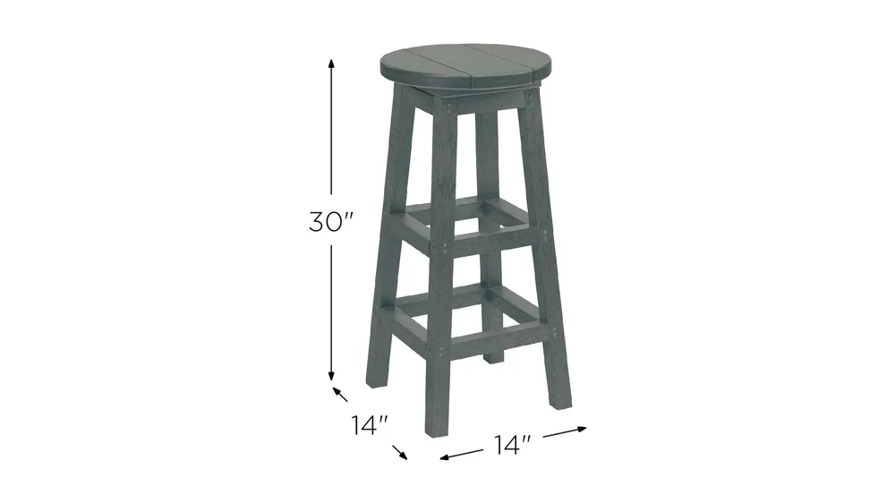 Generation Recycled Outdoor Barstool Dimensions
