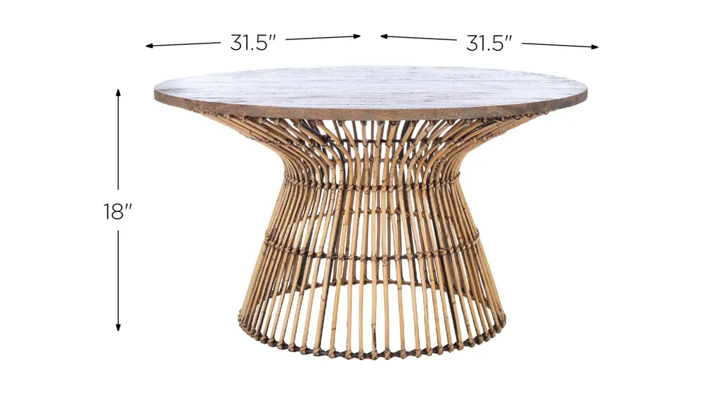 Rocco Round Coffee Table Dimensions