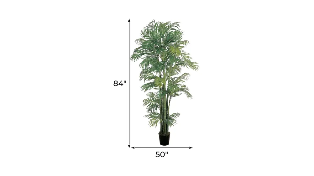 7ft. Areca Silk Palm Artificial Tree Dimensions
