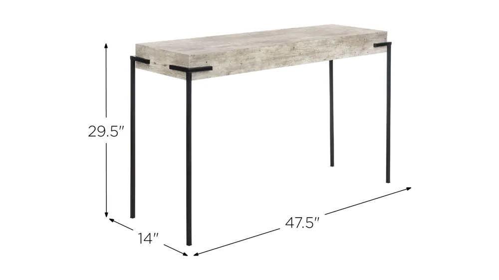 Kyla Rectangle Console Table Dimensions