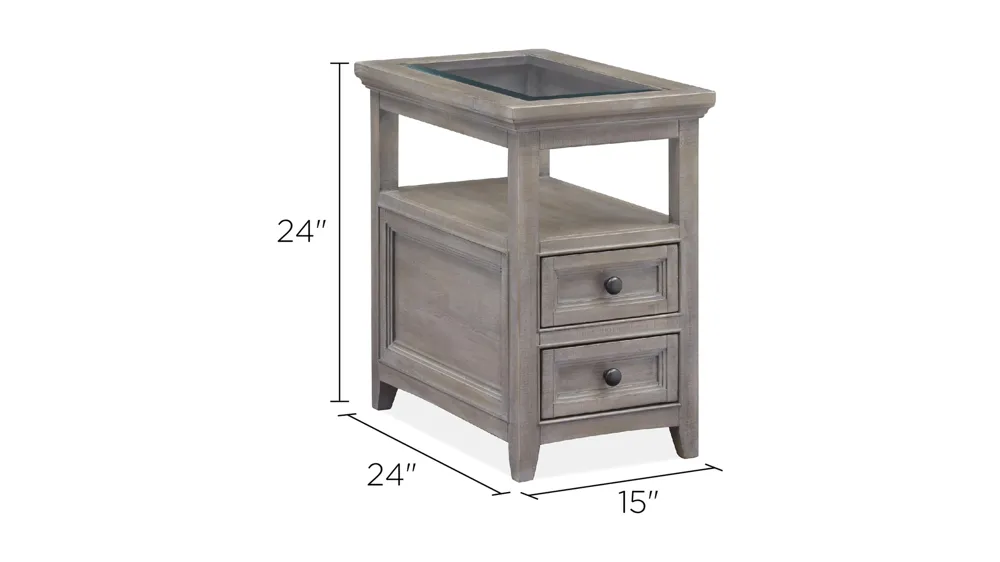 Paxton Place Rectangular Chairside Table Dimensions