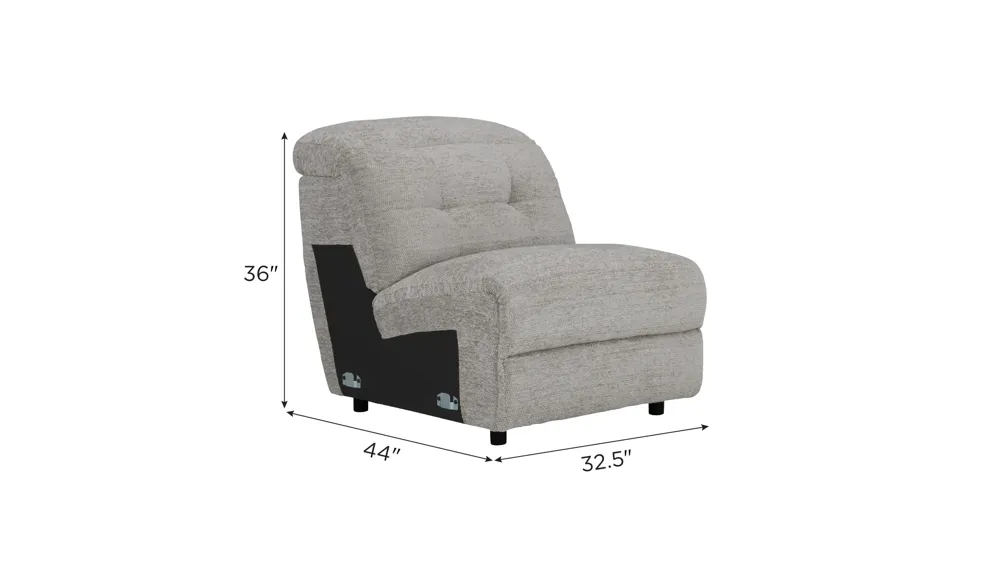 Carson Armless Chair Dimensions