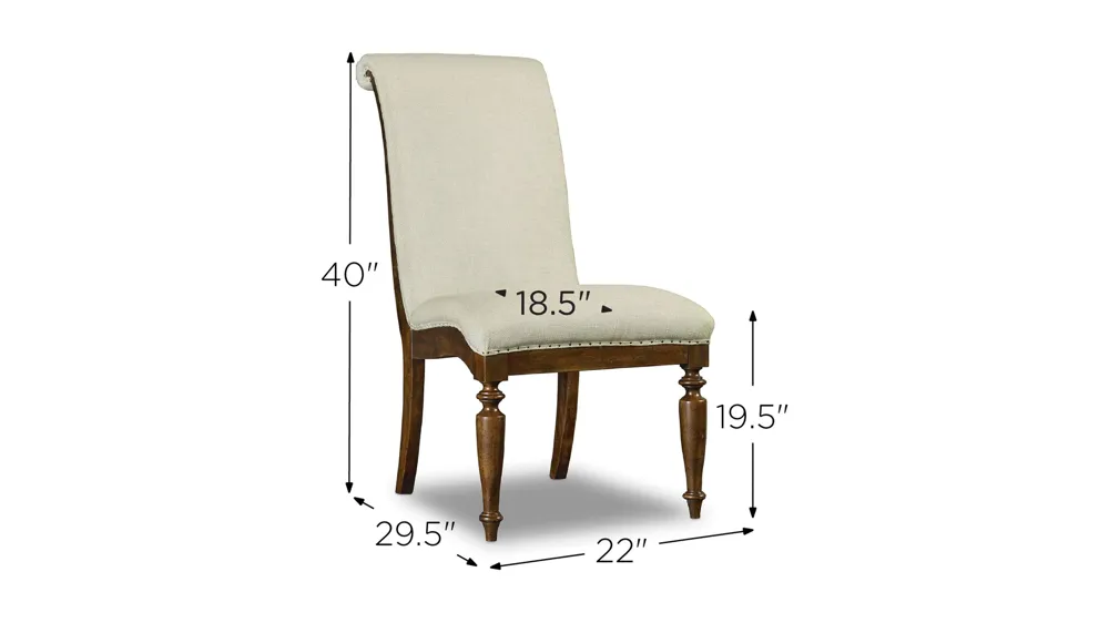 Archivist Upholstered Side Chair - Set of 2 Dimensions