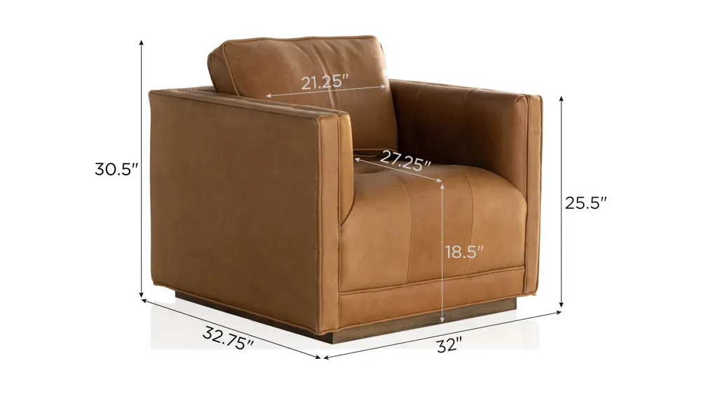 Kiera Swivel Chair Dimensions