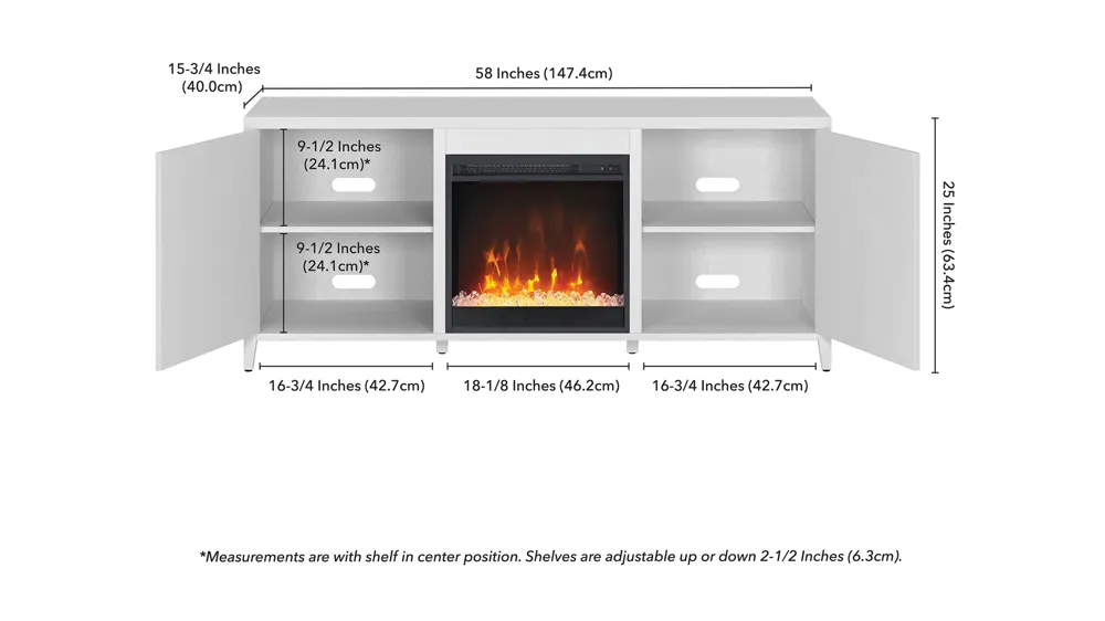 Jasper TV Stand Dimensions