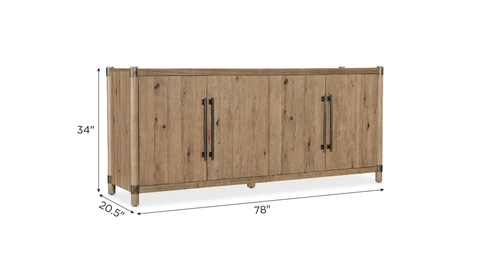 Vineyard Row Entertainment Credenza Dimensions