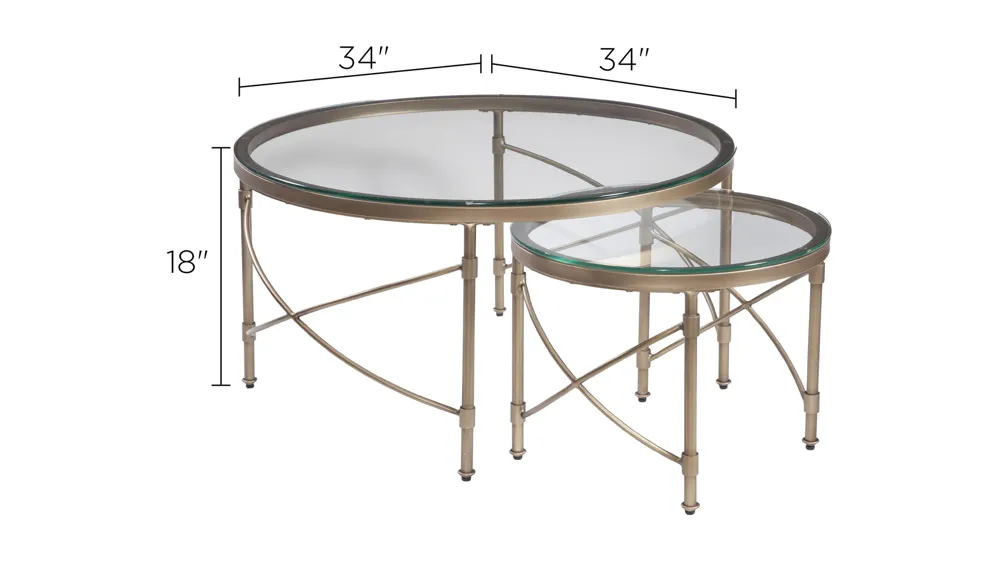 Harrison Round Cocktail Table Dimensions