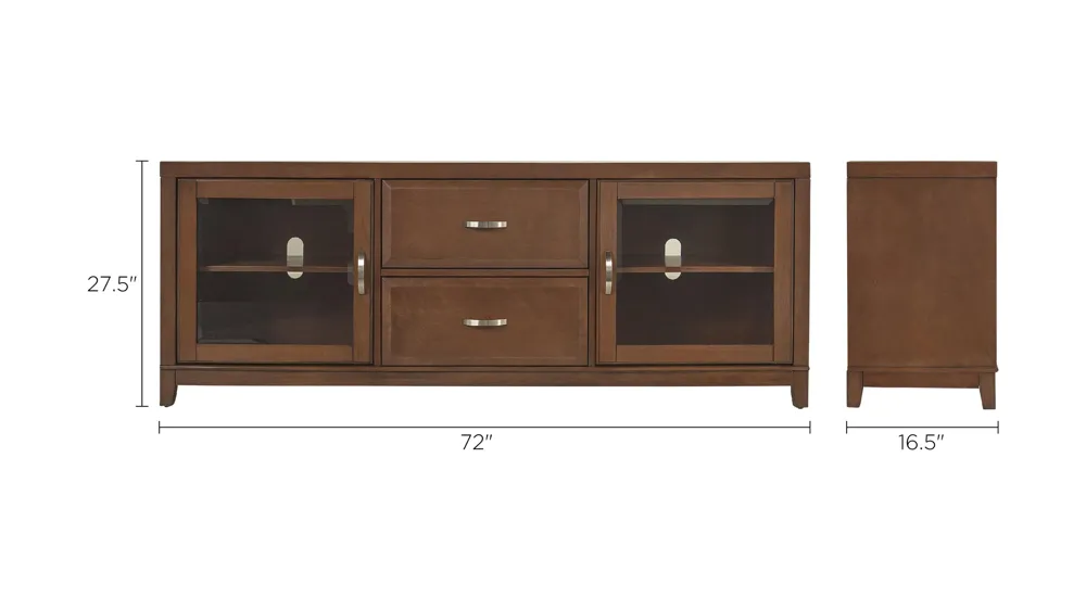Granthom 72" TV Console Dimensions