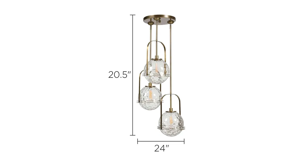 Mimas Cluster Pendant Light Dimensions