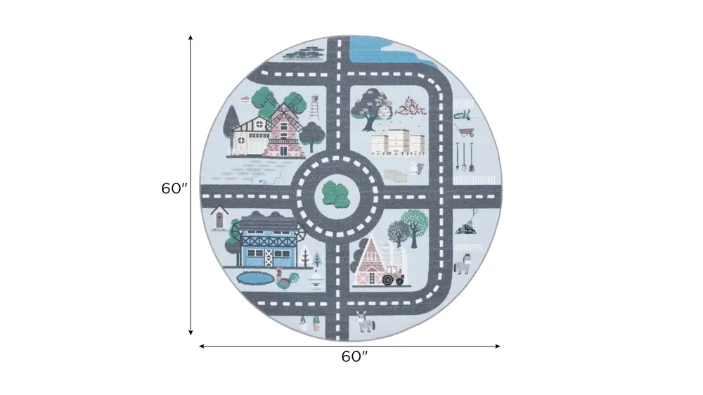 Masonville Kids' Playhouse Rug Dimensions