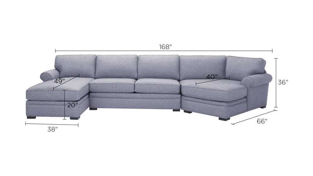 Granger 3-pc. Sectional Sofa Dimensions