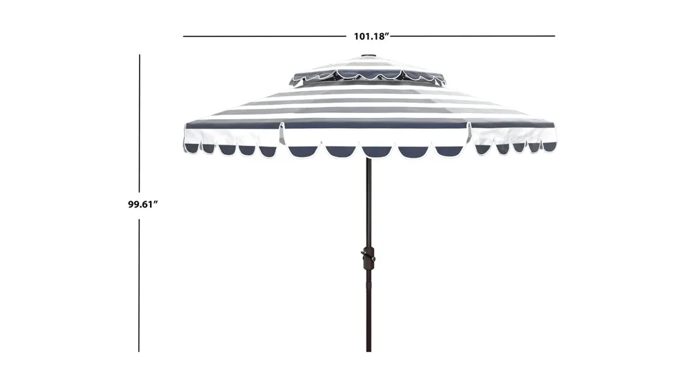 Lavinia 9 ft Rnd Double Top Crank Umbrella Dimensions