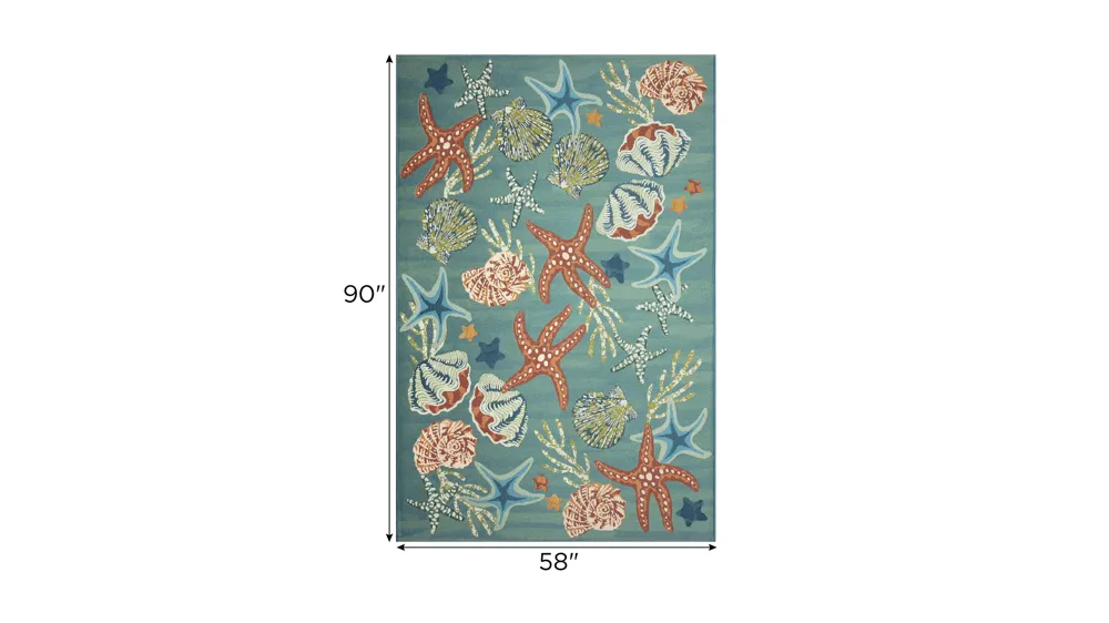 Marina Starfish Song Indoor/Outdoor Area Rug Dimensions