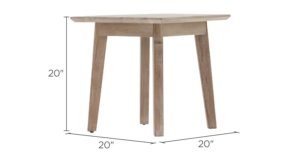 Gia Square Side Table Dimensions