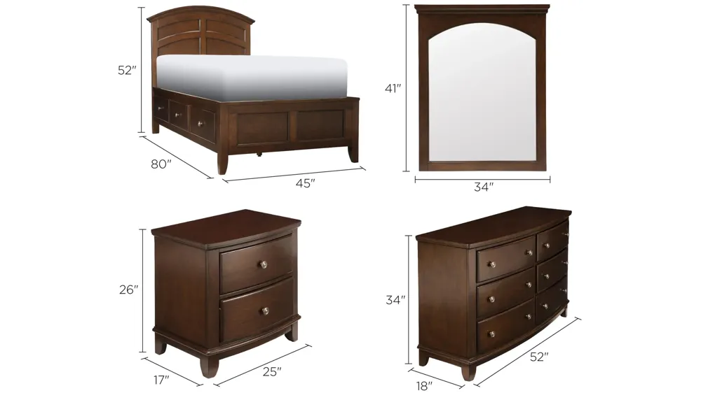 Kylie Youth 4-pc. Platform Bedroom Set w/ 1-sd. Storage Bed