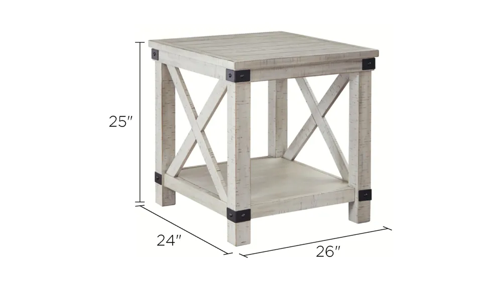 Aldwin Rectangular End Table Dimensions