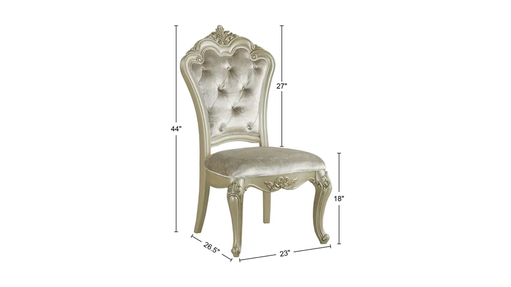 Monique Dining Side Chair - Set of 2 Dimensions