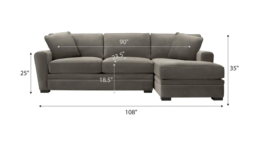 Artemis II 2-pc. Sectional Dimensions