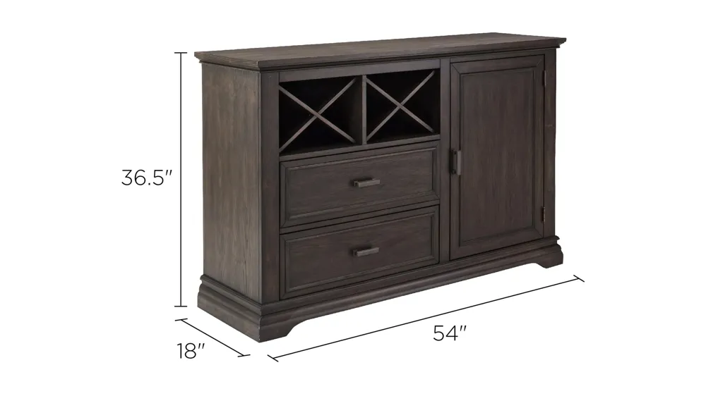 Sheffield Server W/ Wine Storage Dimensions