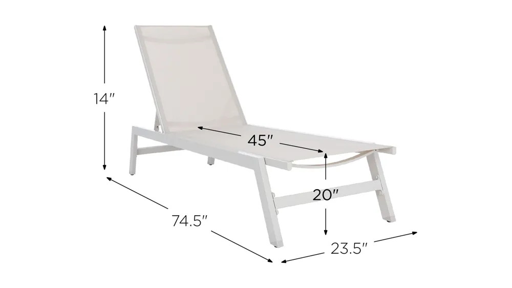 Fionne Chaise Lounge Dimensions