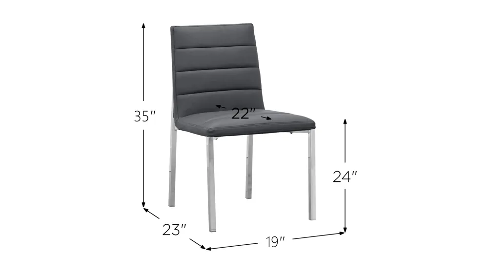 Amalfi Metal Back Dining Chair- Set of 2 Dimensions