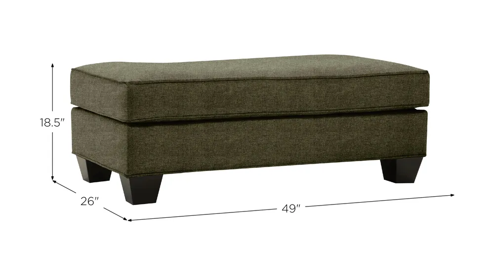 Briarwood Chair-and-a-Half Ottoman Dimensions
