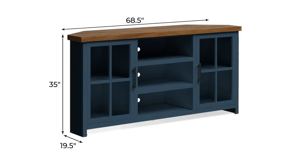 Foxgrove Corner TV Console Dimensions