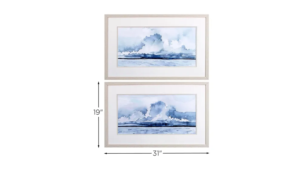Passing Rain Storm Wall Art S/2 Dimensions
