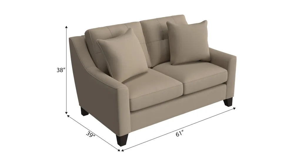 Carmine Loveseat Dimensions