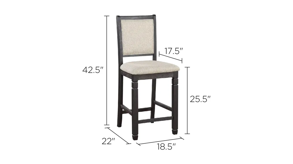 Arlana Counter Stool (Set of 2) Dimensions