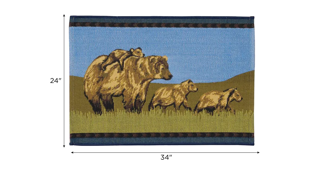 Esencia Bear Family Indoor/Outdoor Mat Dimensions