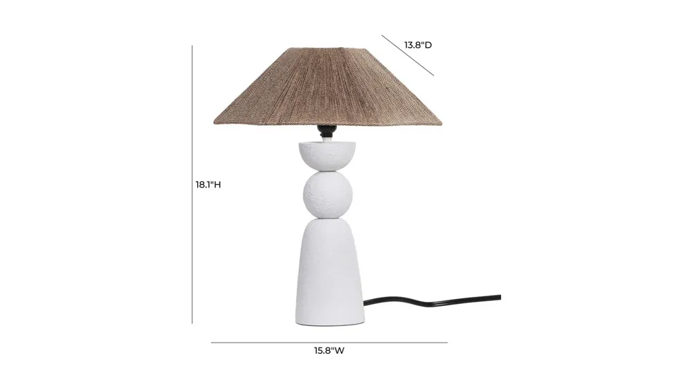 Shabby Rope Table Lamp Dimensions