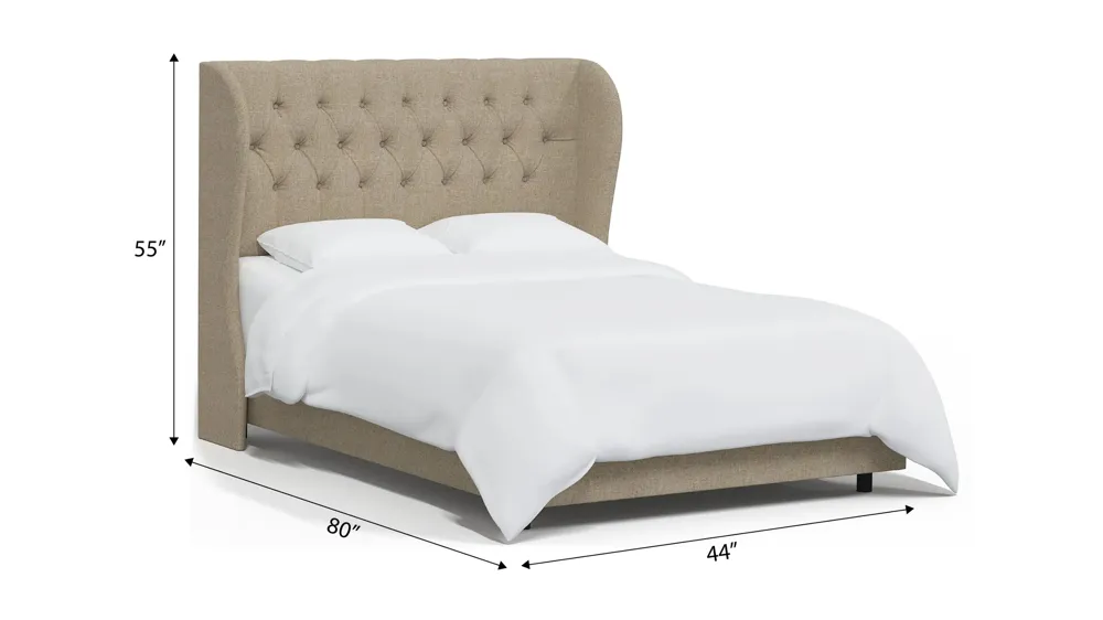 Thayer Wingback Bed Dimensions