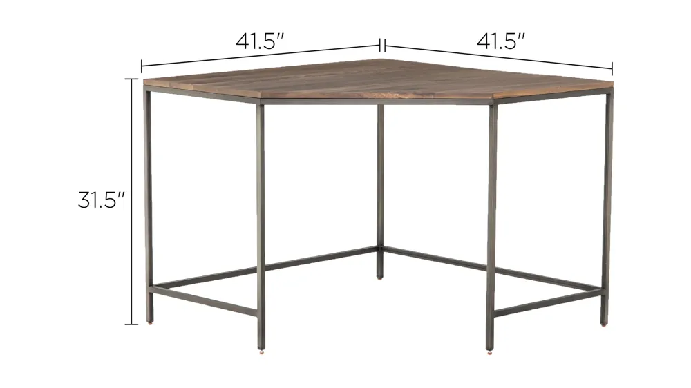 Trey Corner Writing Desk Dimensions