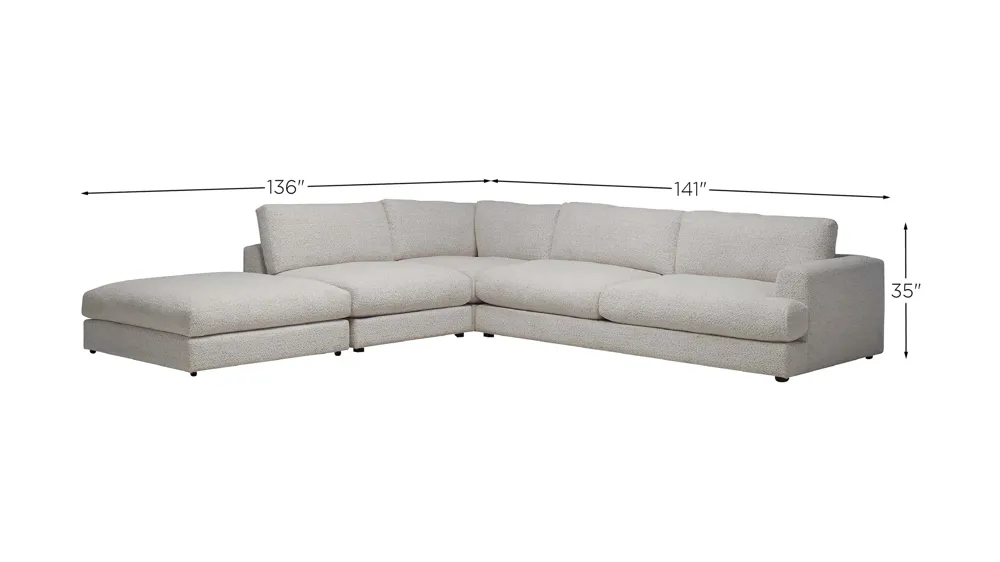 Montecito 4-pc. Sectional Dimensions