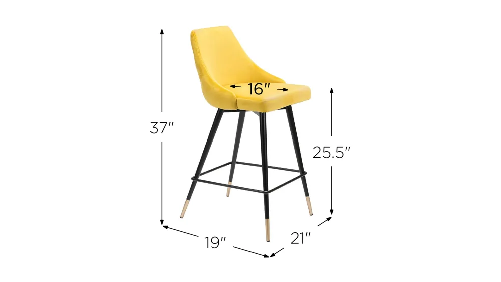 Piccolo Counter-Height Stool Dimensions