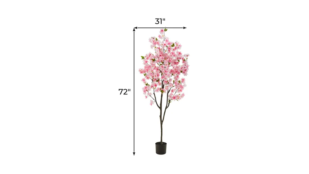 6ft. Cherry Blossom Artificial Tree Dimensions