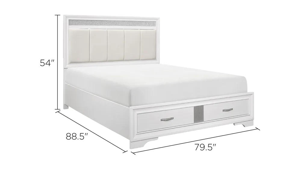 Griggs Upholstered Storage Bed Dimensions